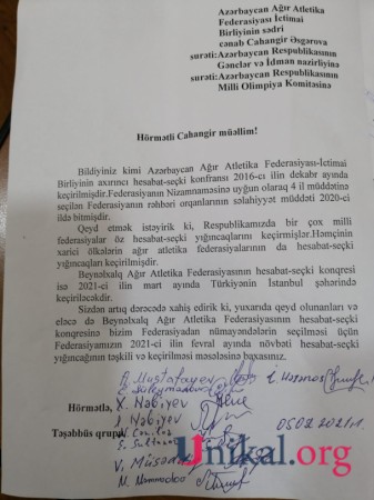 Cahangir Əsgərovun rəhbəri olduğu federasiyada ETİRAZ (FOTO)